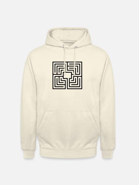 Klassisches Labyrinth - Unisex Hoodie - Vanille-Milchshake