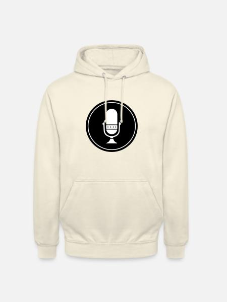 Podcast Microphone Icon - Unisex Hoodie - vanilla