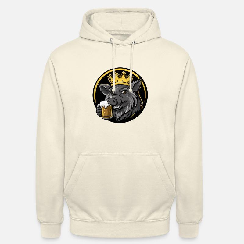 Schwein Bier Comic Wildschwein - Unisex Hoodie - Vanille-Milchshake