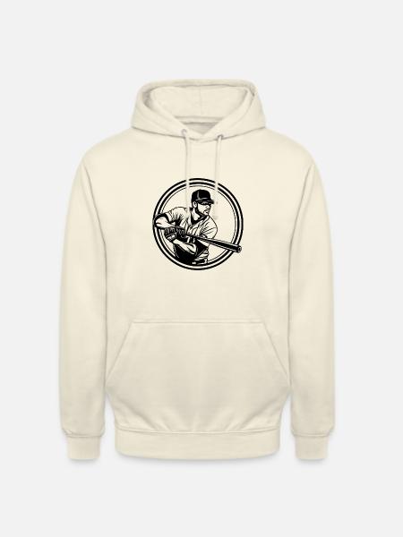 Baseball Silhouette - Unisex Hoodie - vanilla