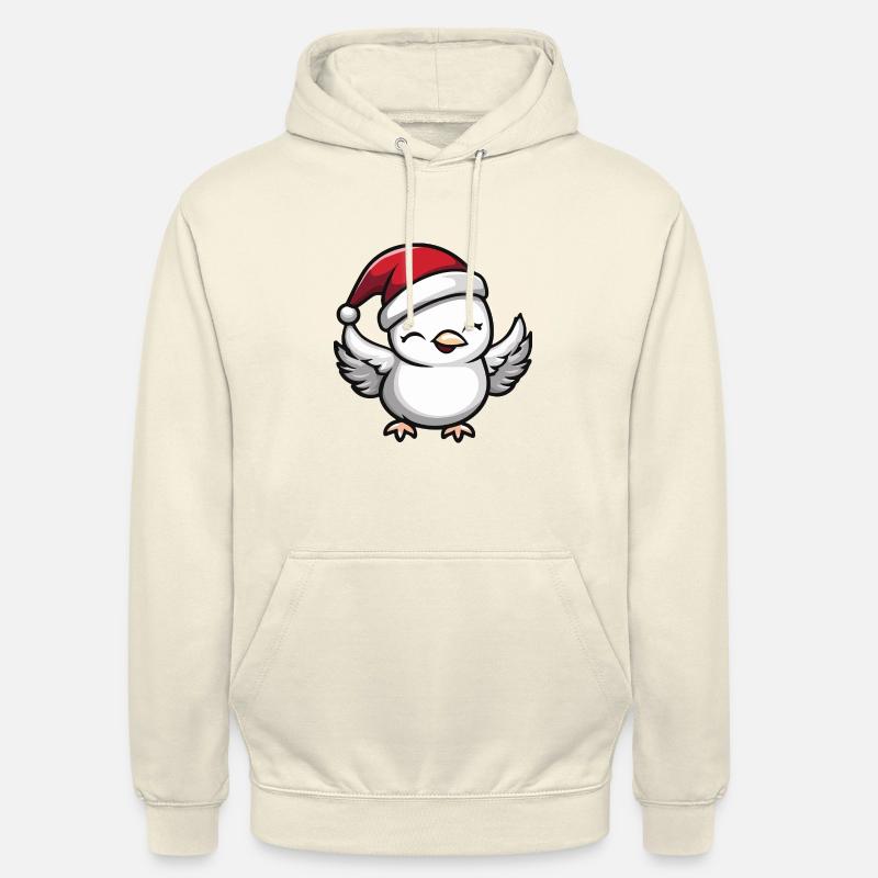 Colombe oiseau Noël mignon - Sweat-shirt à capuche unisexe - vanille