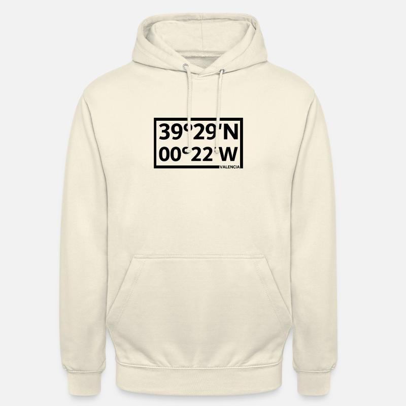 Coordonnées de Valence - Sweat-shirt à capuche unisexe - vanille