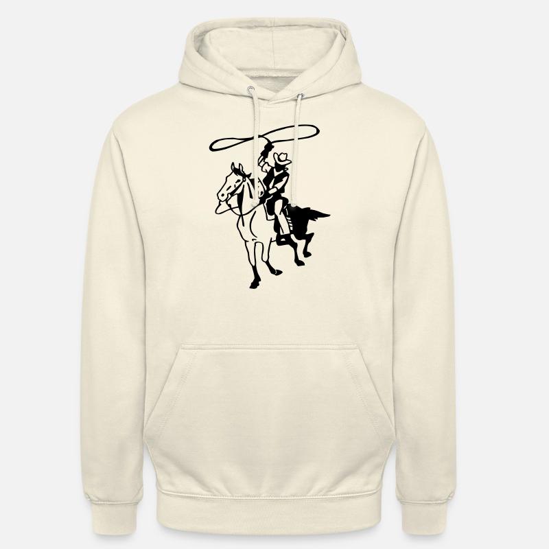 Cowboy avec Lasso - Sweat-shirt à capuche unisexe - vanille