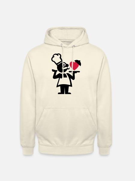 koch_mit_herz_f2 - Unisex Hoodie - vanilla