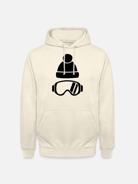 Lunettes de ski - Sweat-shirt à capuche unisexe - vanille