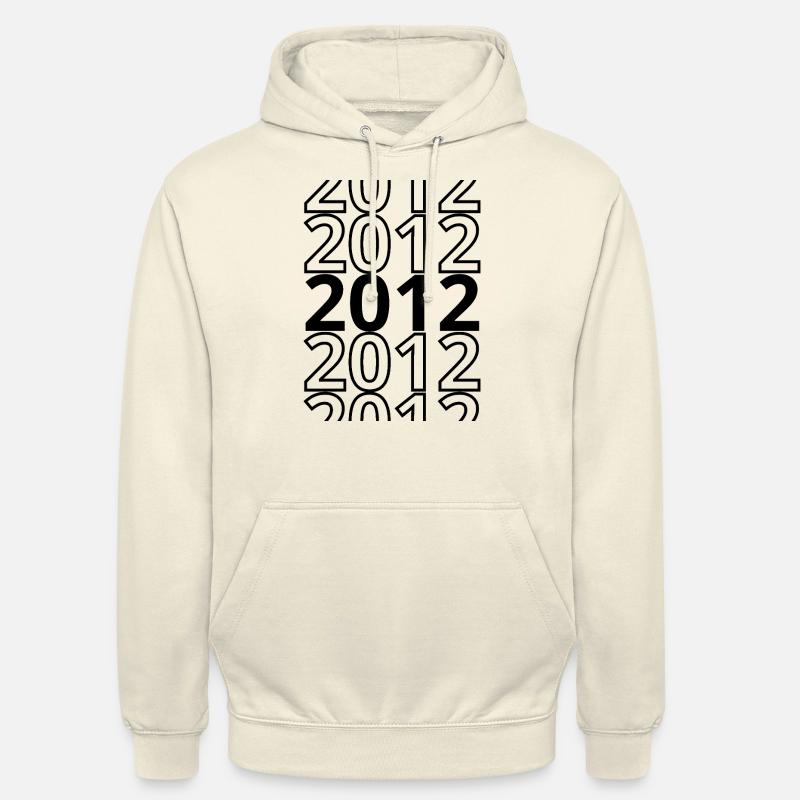 2012 2012 2012 - Sweat-shirt à capuche unisexe - vanille