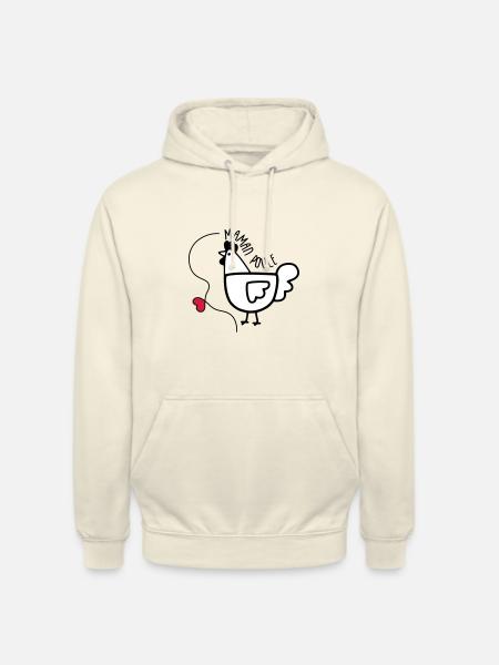 Maman Poule - Fête des Mères - Sweat-shirt à capuche unisexe - vanille