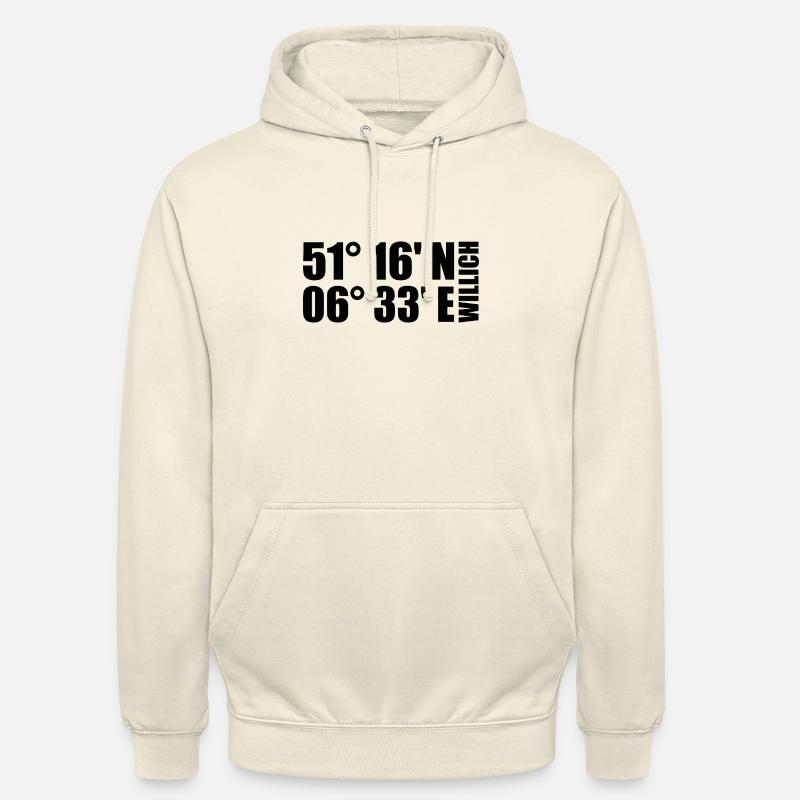 Coordonnées de Willich - Sweat-shirt à capuche unisexe - vanille