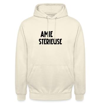 amie stérieuse - Sweat-shirt à capuche unisexe - vanille - Devant - Alina (178cm) & Michal (187cm)