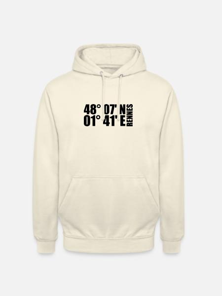Rennes coordinates - Unisex Hoodie - vanilla