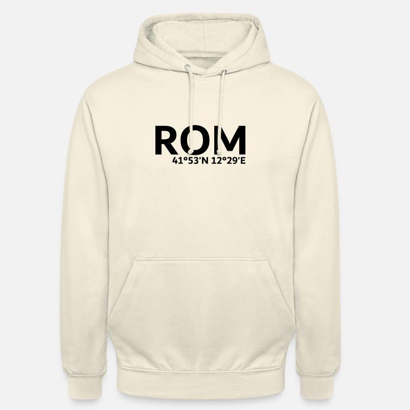 Coordonnées de Rome - Sweat-shirt à capuche unisexe - vanille