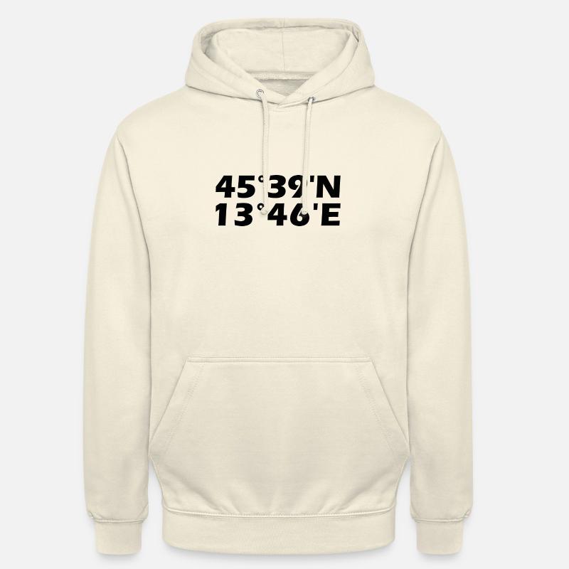 Coordonnées de Trieste - Sweat-shirt à capuche unisexe - vanille