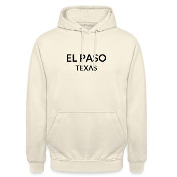 El Paso Texas USA - Unisex Hoodie - vanilla - Front - Alina (178cm) & Michal (187cm)