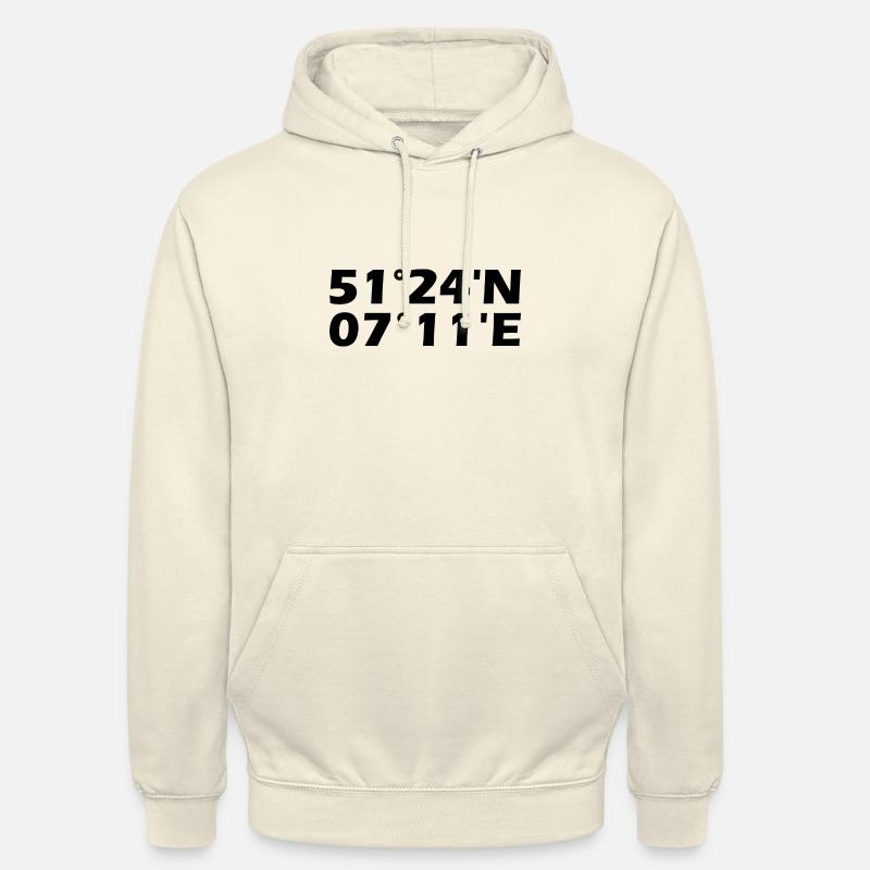 Coordonnées de Hattingen - Sweat-shirt à capuche unisexe - vanille
