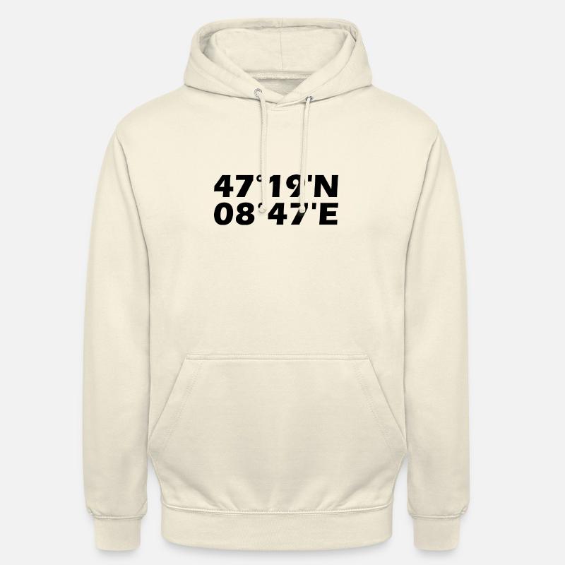 Coordonnées de Wetzikon - Sweat-shirt à capuche unisexe - vanille