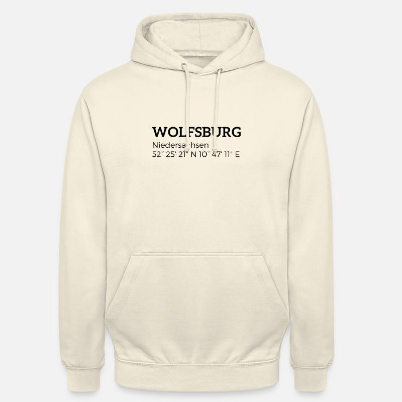 Wolfsburg Basse-Saxe coordonnées - Sweat-shirt à capuche unisexe - vanille