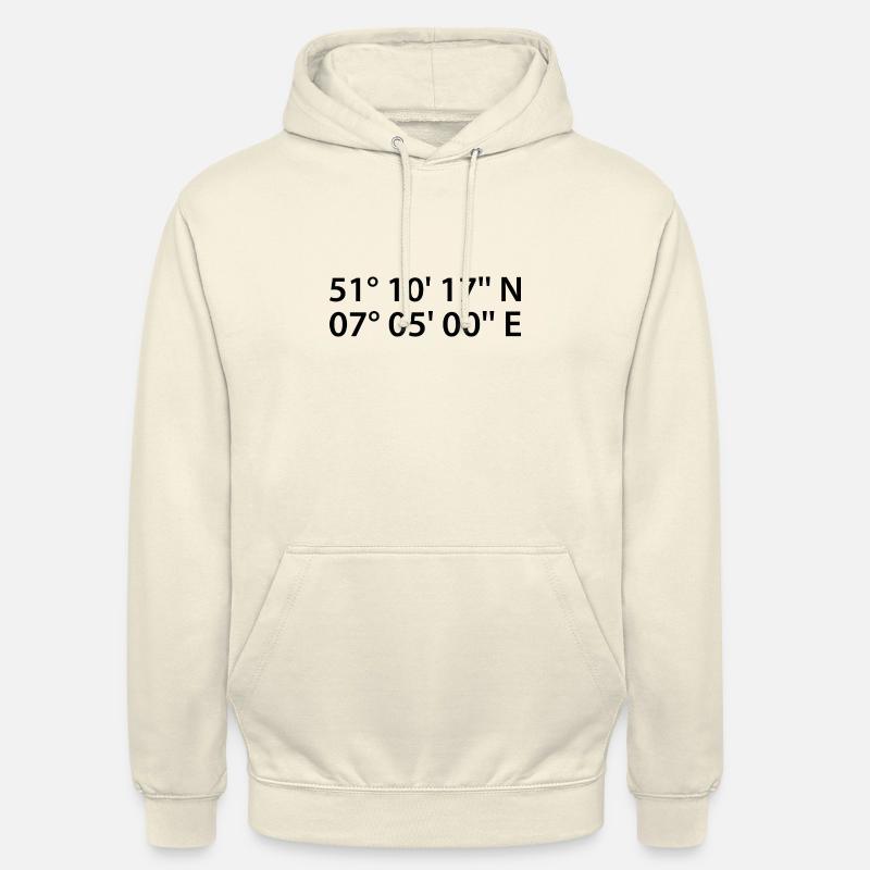 Coordonnées de Solingen - Sweat-shirt à capuche unisexe - vanille
