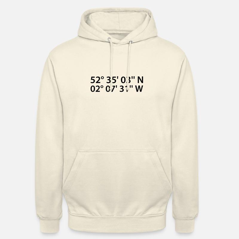 Coordonnées de Wolverhampton - Sweat-shirt à capuche unisexe - vanille