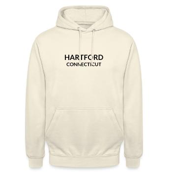 Hartford Connecticut USA - Unisex Hoodie - Vanille-Milchshake - Vorne - Alina (178cm) & Michal (187cm)