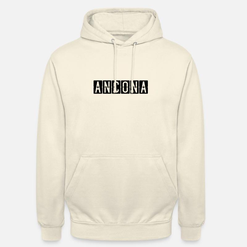 Panneau de l’aéroport d’Ancône - Sweat-shirt à capuche unisexe - vanille