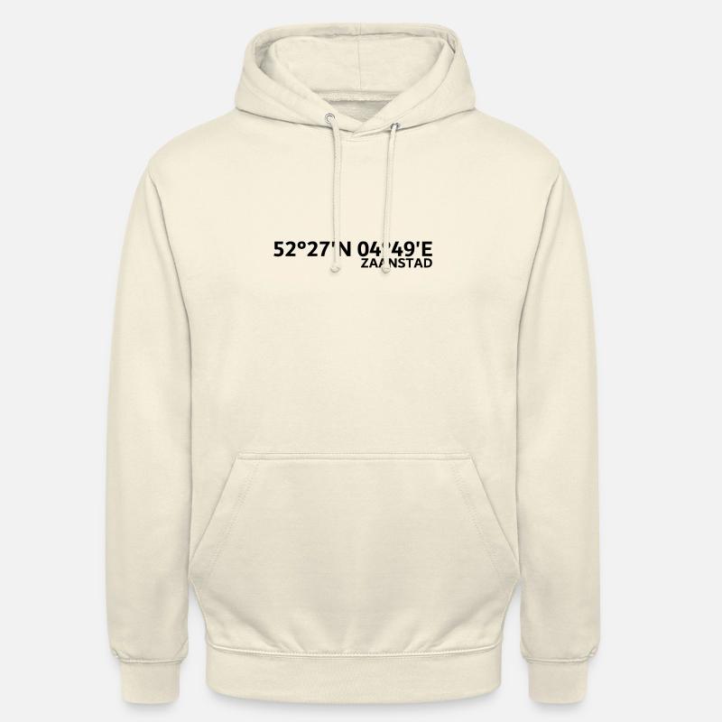 Coordonnées de Zaanstad - Sweat-shirt à capuche unisexe - vanille