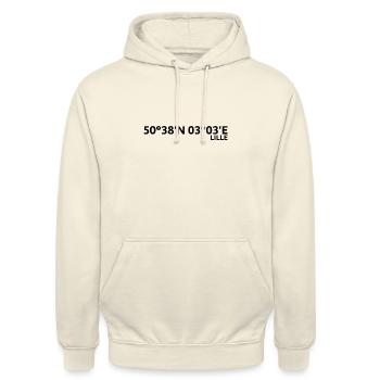 Lille Koordinaten - Unisex Hoodie - Vanille-Milchshake - Vorne - Alina (178cm) & Michal (187cm)
