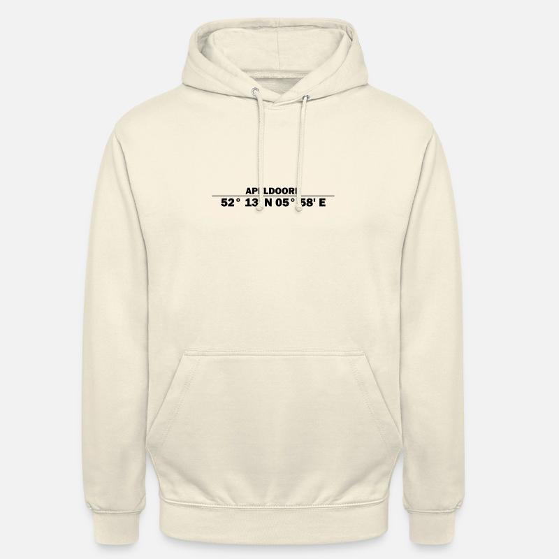 Coordonnées d’Apeldoorn - Sweat-shirt à capuche unisexe - vanille