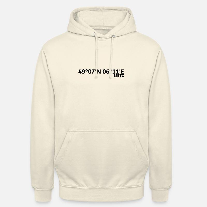 Coordonnées Metz - Sweat-shirt à capuche unisexe - vanille