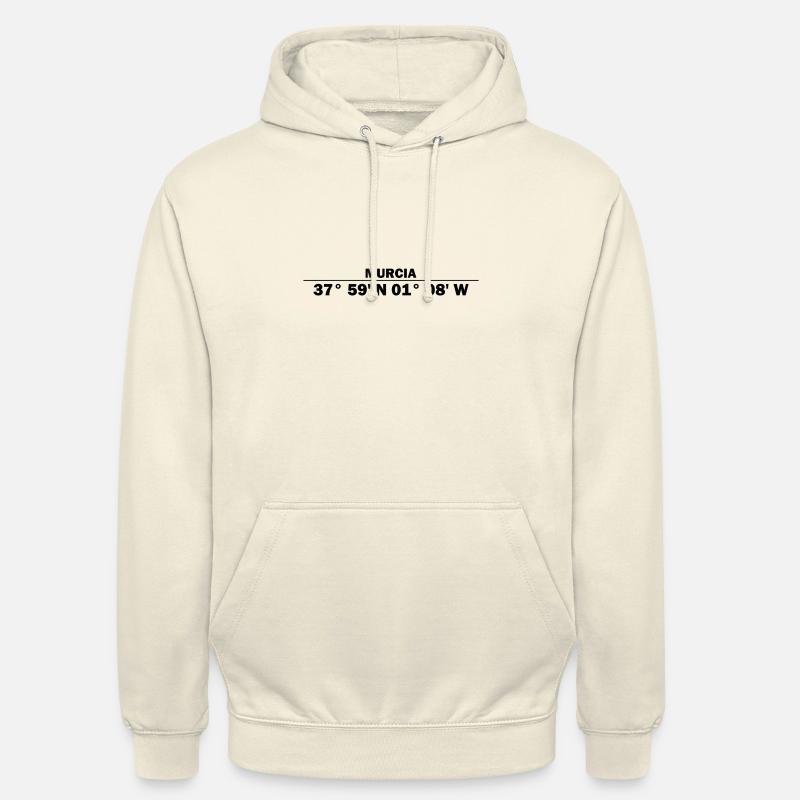 Coordonnées de Murcie - Sweat-shirt à capuche unisexe - vanille