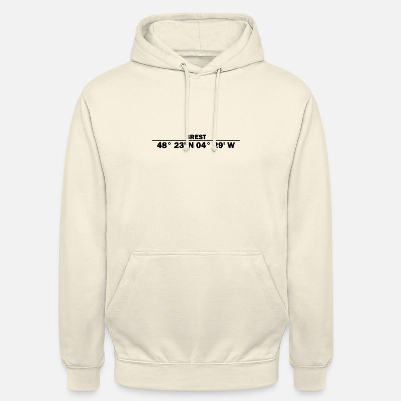 Brest coordinates - Unisex Hoodie - vanilla