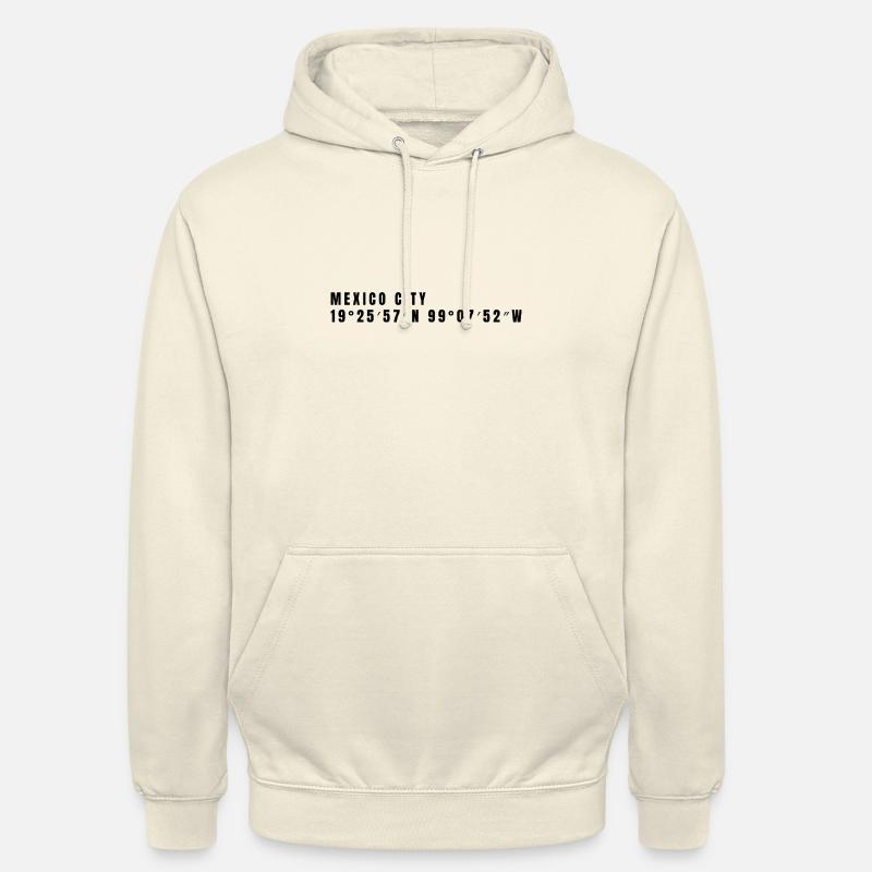 Coordonnées Mexico Mexico - Sweat-shirt à capuche unisexe - vanille