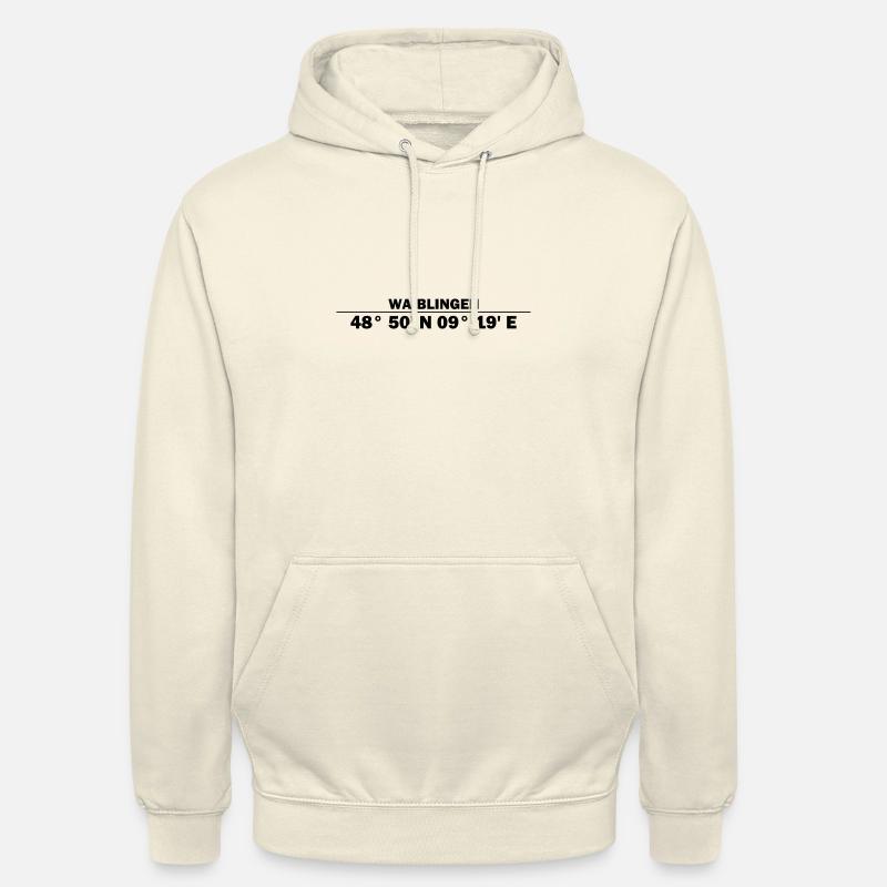 Coordonnées de Waiblingen - Sweat-shirt à capuche unisexe - vanille