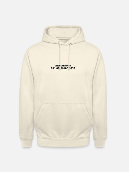 Grevenbroich coordinates - Unisex Hoodie - vanilla