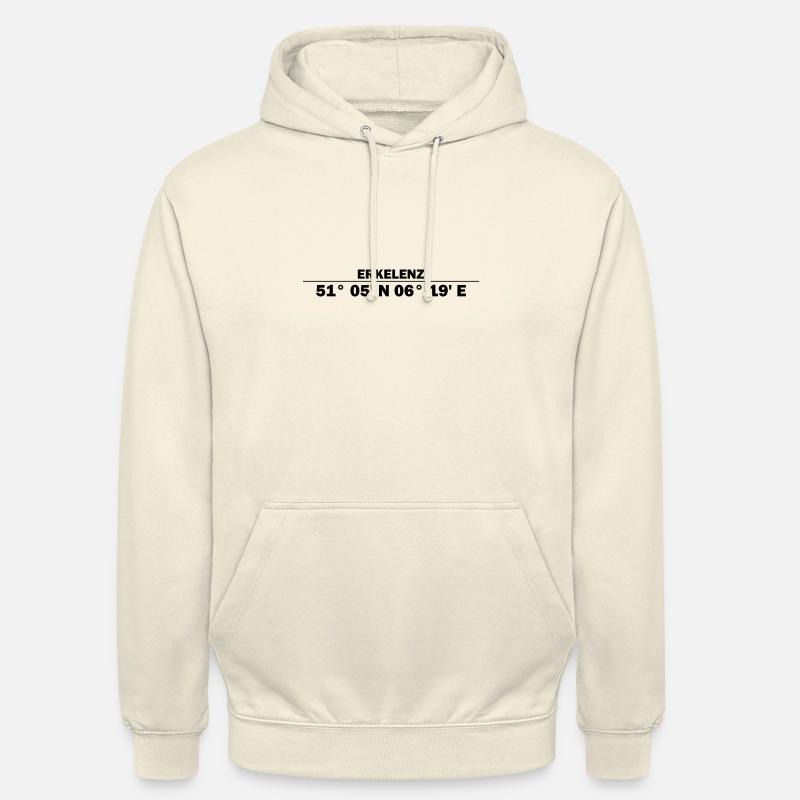 Coordonnées d’Erkelenz - Sweat-shirt à capuche unisexe - vanille