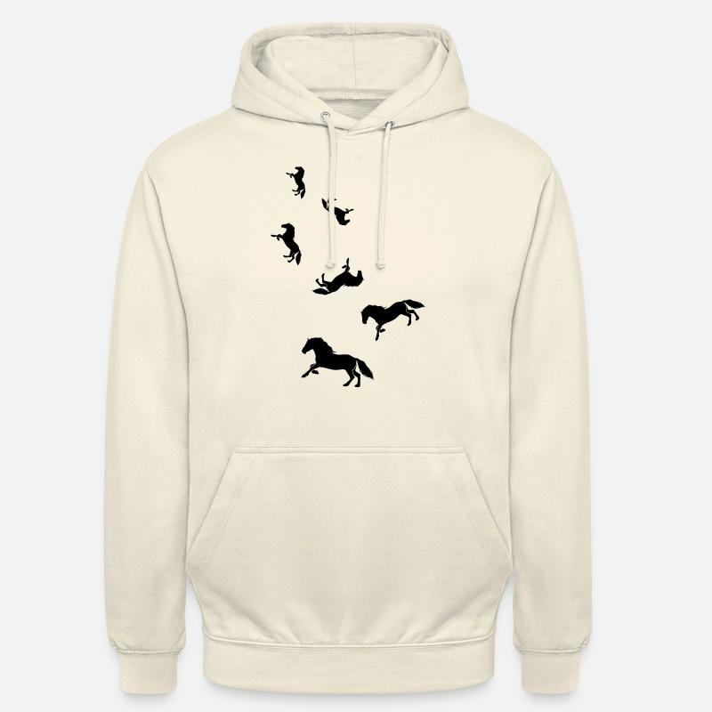 Icône Cheval Cheval - Sweat-shirt à capuche unisexe - vanille