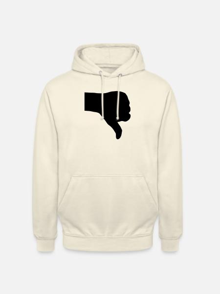thumbs down - Unisex Hoodie - vanilla