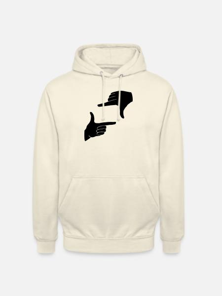 plein_cadre - Sweat-shirt à capuche unisexe - vanille