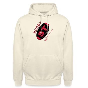 rugby - Sweat-shirt à capuche unisexe - vanille - Devant - Alina (178cm) & Michal (187cm)