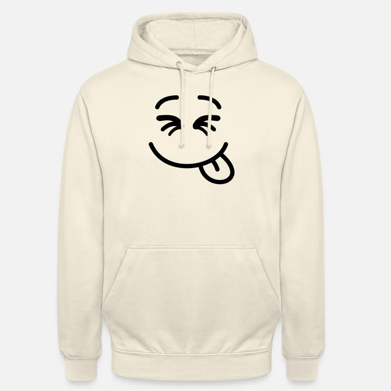 smiley_f1 - Sweat-shirt à capuche unisexe - vanille