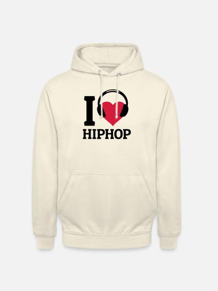 I love Hip Hop kocham hip hop - Bluza z kapturem typu unisex - shake waniliowy