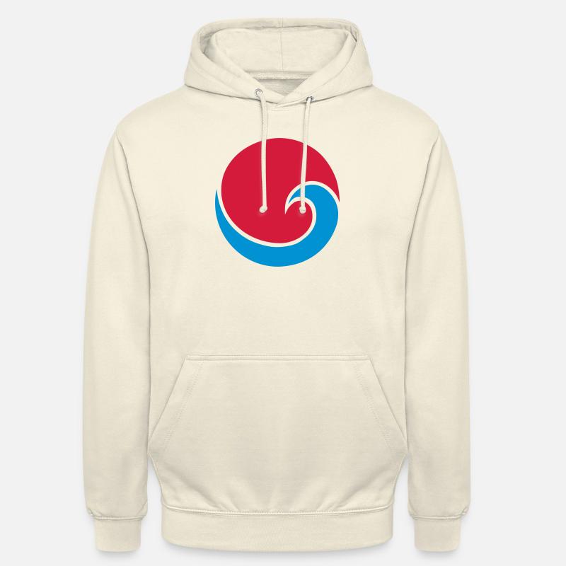 Soleil mer plage, vague, sun, wave, sunset, surf - Sweat-shirt à capuche unisexe - vanille