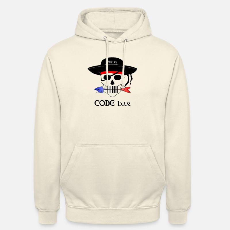 Code Bar couleur - Sweat-shirt à capuche unisexe - vanille