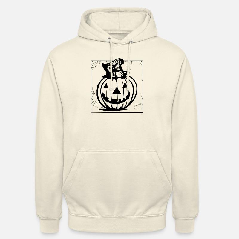 Halloween Spooky Pumpkin Lantern 1 - Sweat-shirt à capuche unisexe - vanille