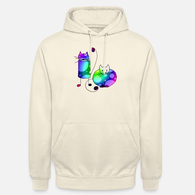 Chats - Sweat-shirt à capuche unisexe - vanille