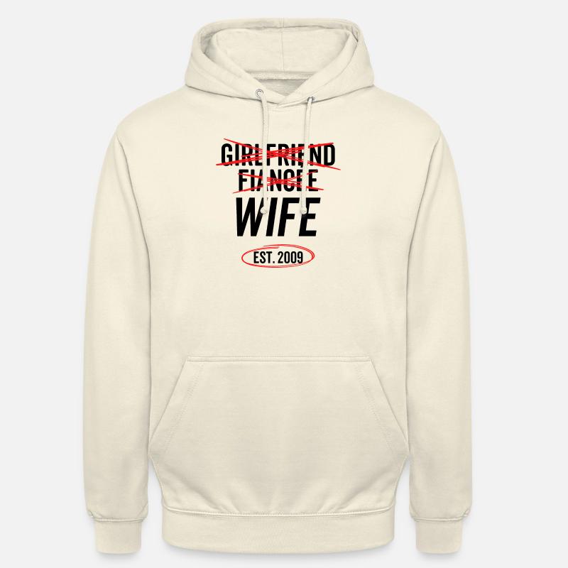 Freundin Verlobte Ehefrau Est 2009 - Unisex Hoodie - Vanille-Milchshake