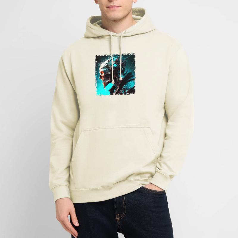 Cyborg oder Monster als Cyber Android der Zukunft Unisex Hoodie