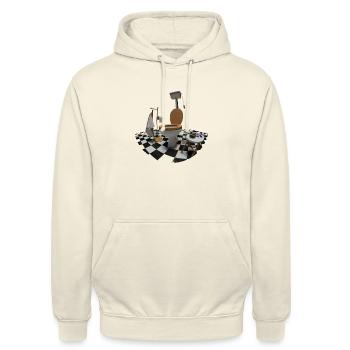 Toilette - Sweat-shirt à capuche unisexe - vanille - Devant - Alina (178cm) & Michal (187cm)