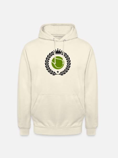 tennis wappen - Unisex Hoodie - Vanille-Milchshake