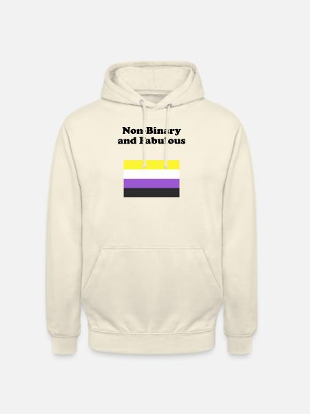 Non Binary and Fabulous - Unisex Hoodie - vanilla