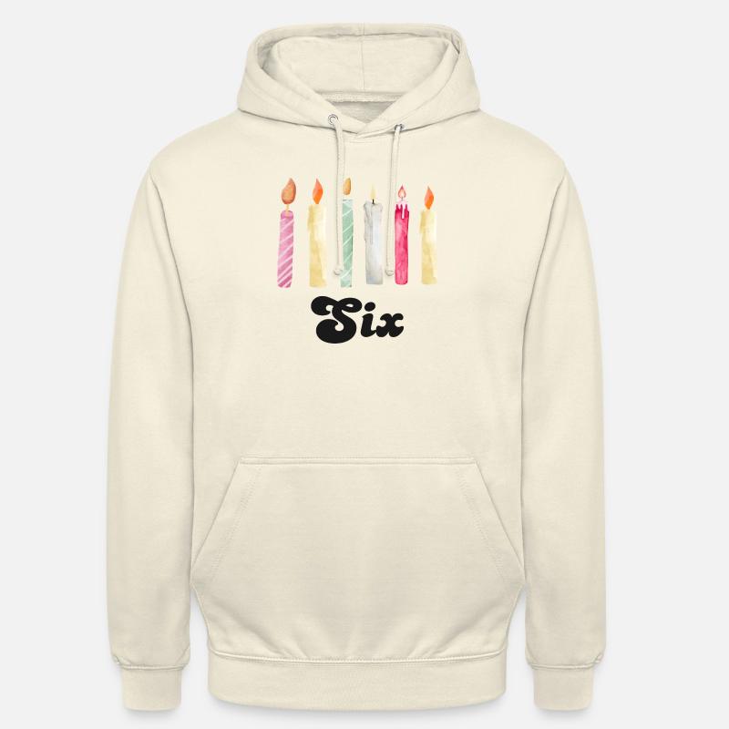 6e anniversaire bougie - Sweat-shirt à capuche unisexe - vanille